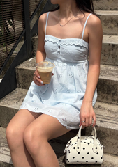 Sophia Padded Babydoll Romper (Eyelet)