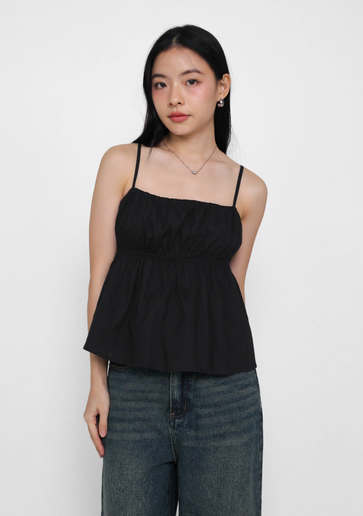 Lila-_color_black-ruched-