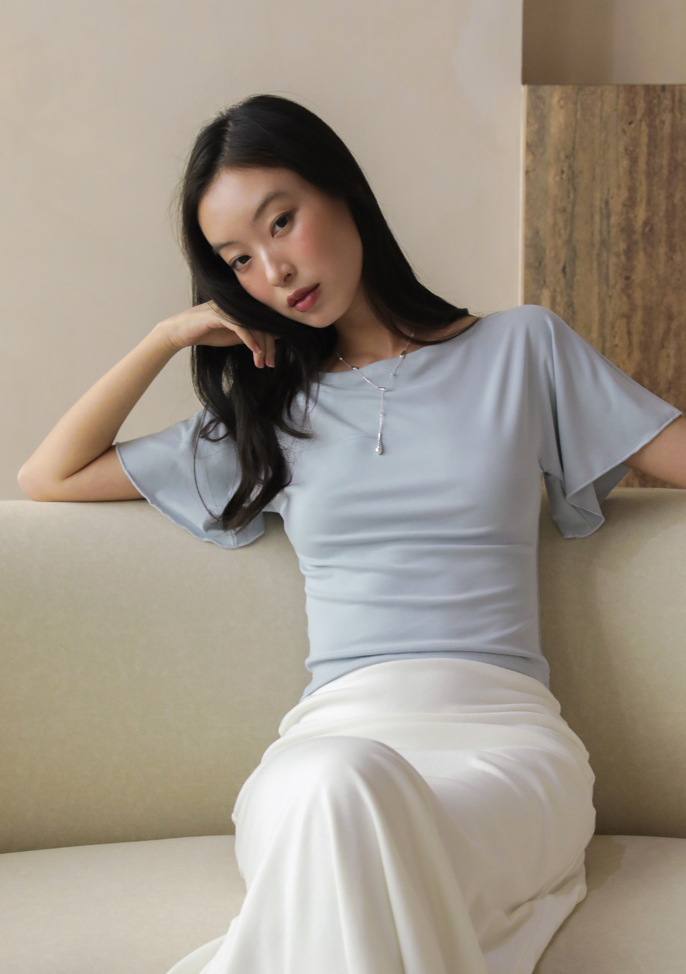 Sofia Boat Neck Batwing Top