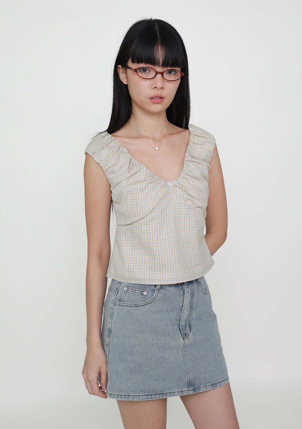 Monika Ruched Shoulder Top – The Tinsel Rack