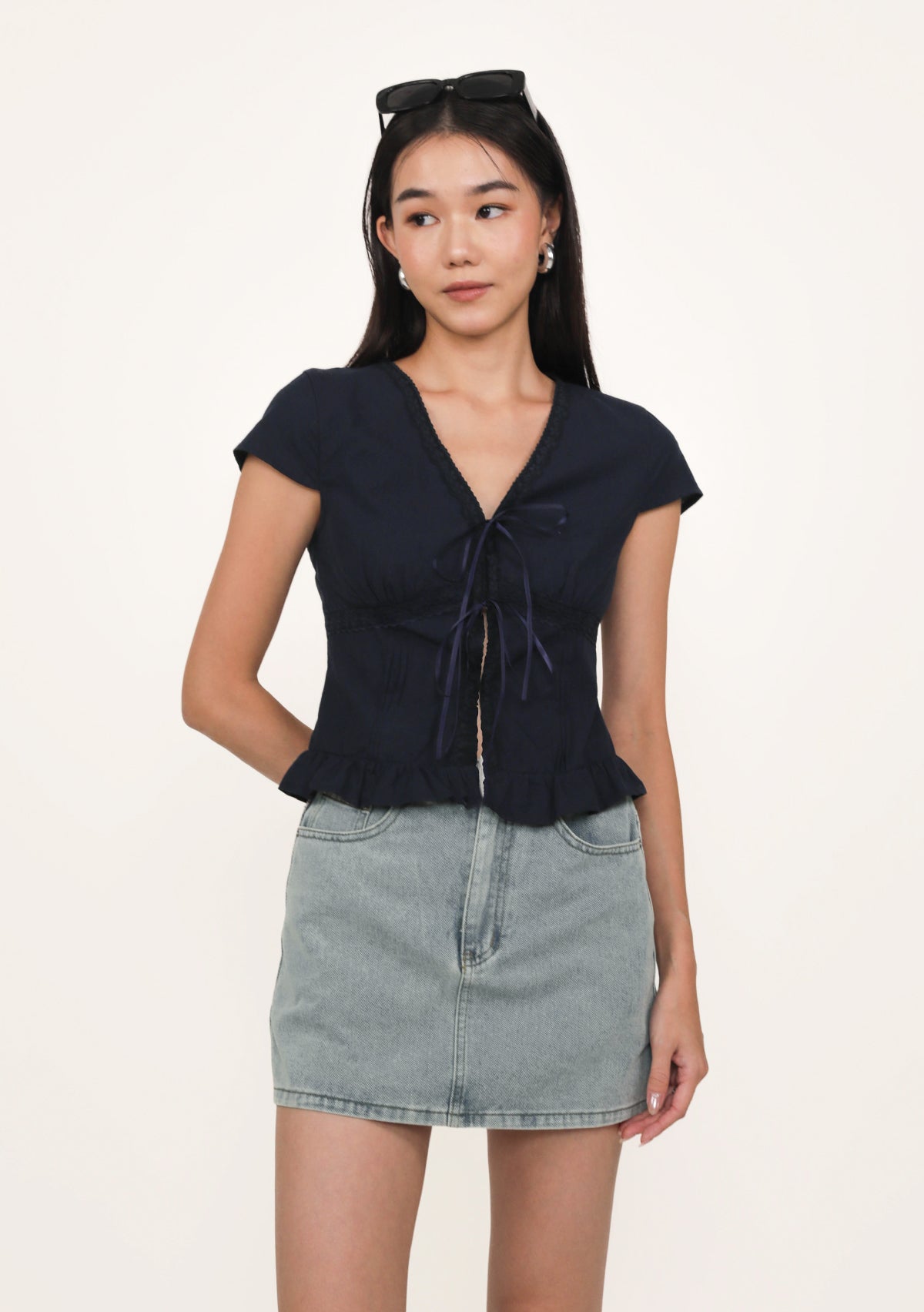 Manila Lace Trim Ribbon Blouse – The Tinsel Rack