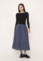 Melanie Flare Midi Skirt (Plaid)