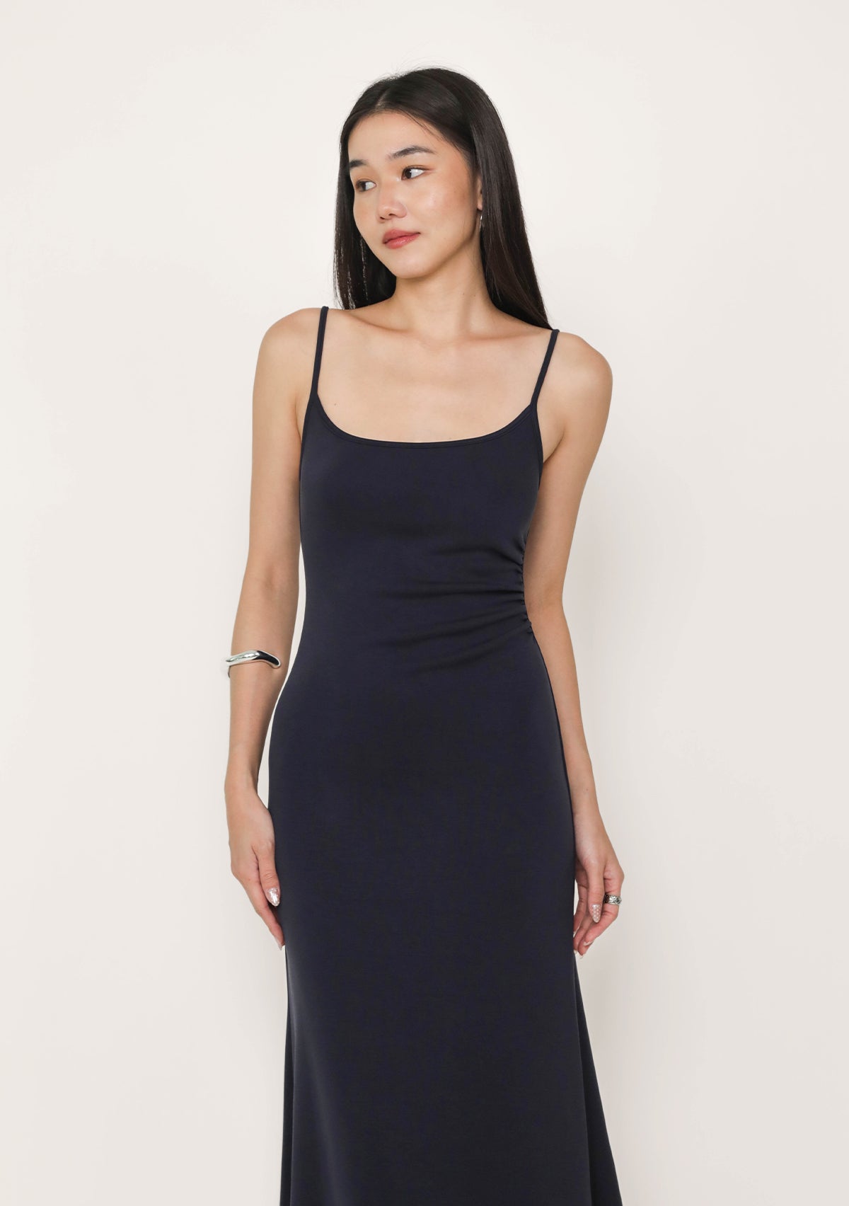 ETA END AUG] BACKORDER Sara Ruched Padded Maxi Dress – The Tinsel Rack