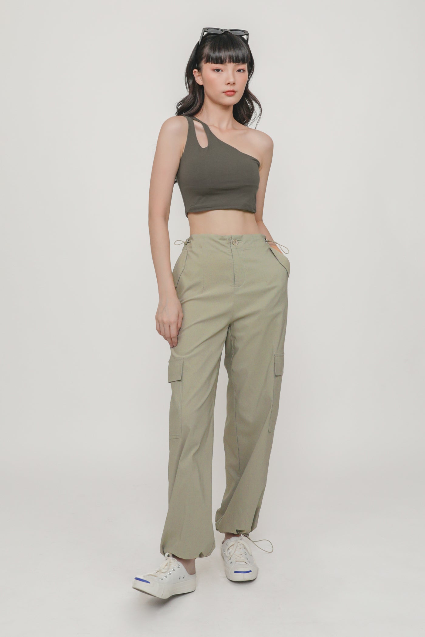 【KOOLOSET】Two-Tuck Parachute String Slacks Two-Tuck Parachute String Slacks (2color) - kooloset
