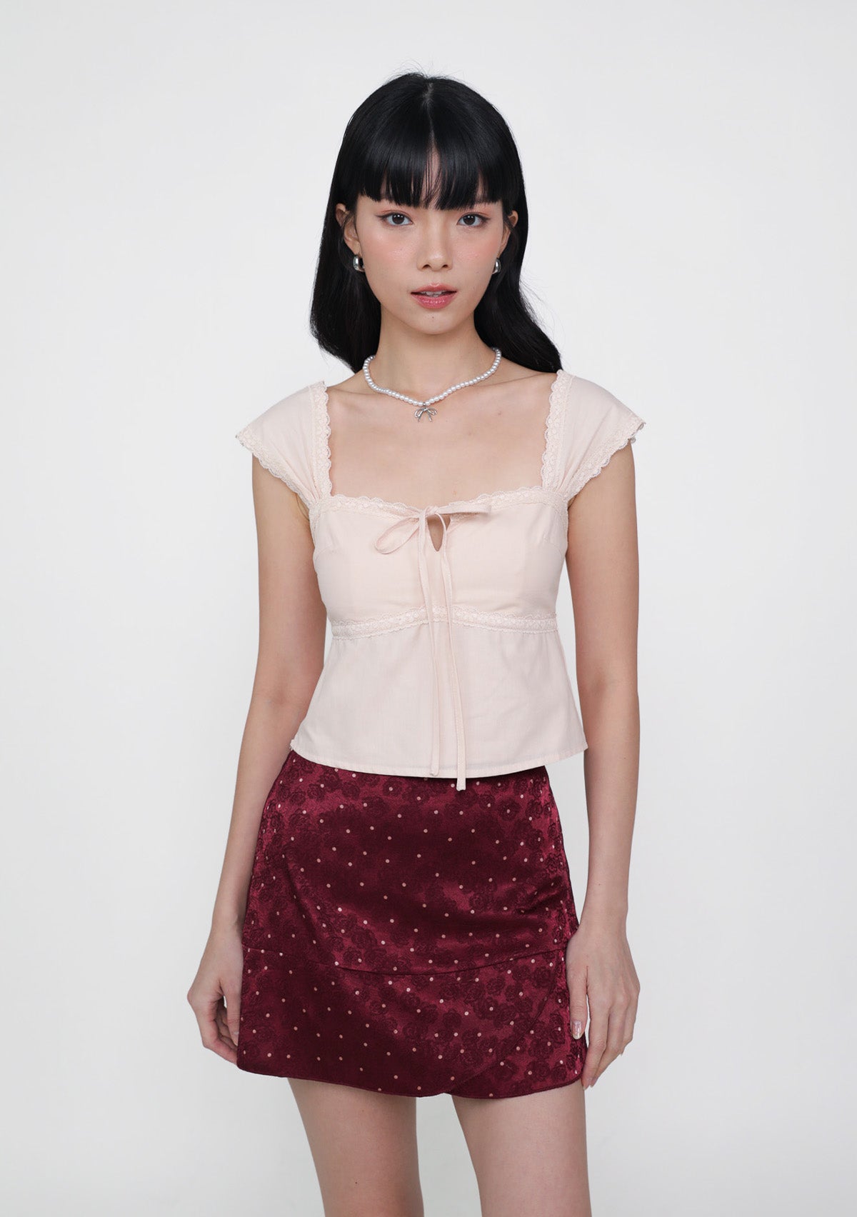 Nyu Ribbon Lace Trim Padded Top – The Tinsel Rack