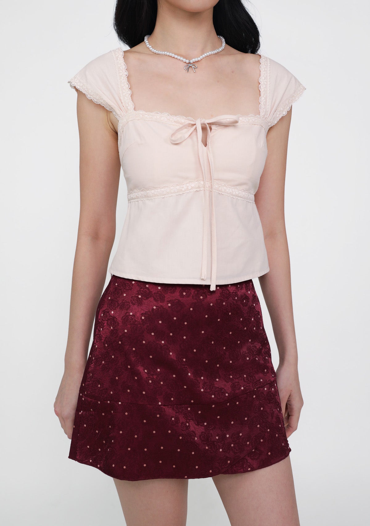 Nyu Ribbon Lace Trim Padded Top – The Tinsel Rack
