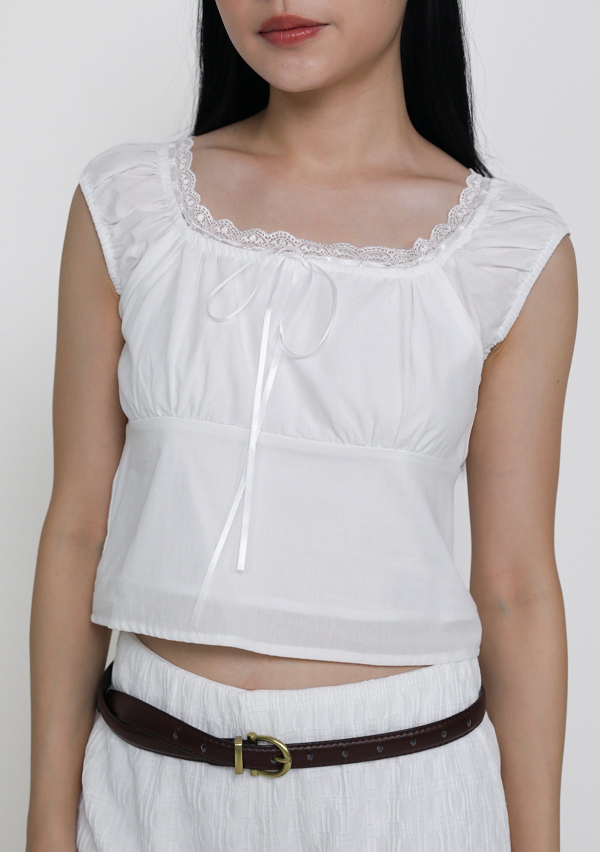 トップス Avrill ribbon tops andmary Avrill ribbon tops black (new)