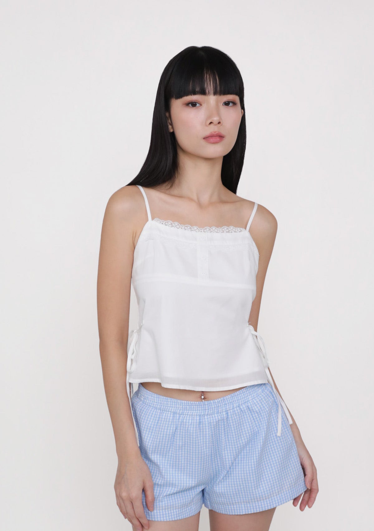 トップス Samantha ribbon tops ANDMARY】Samantha ribbon tops