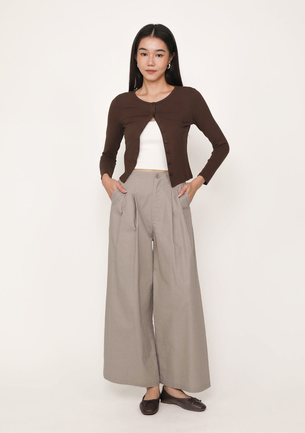 Petite Denzel Linen Wide Leg Pants