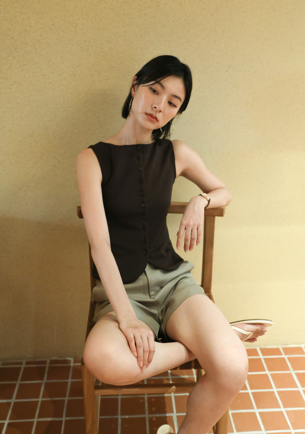 [ETA MID SEP] BACKORDER Romi Button Vest Top