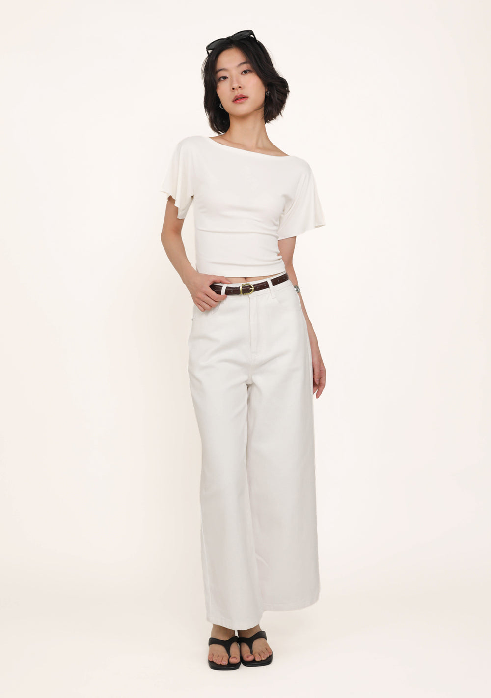 Benjamin Wide Leg Denim Jeans (Cotton)