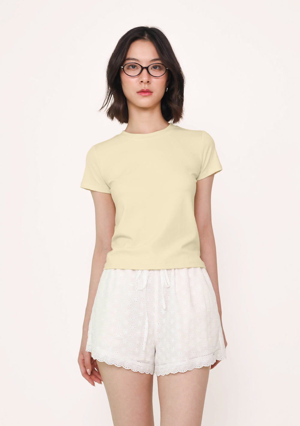 Cove Drawstring Shorts (Eyelet)