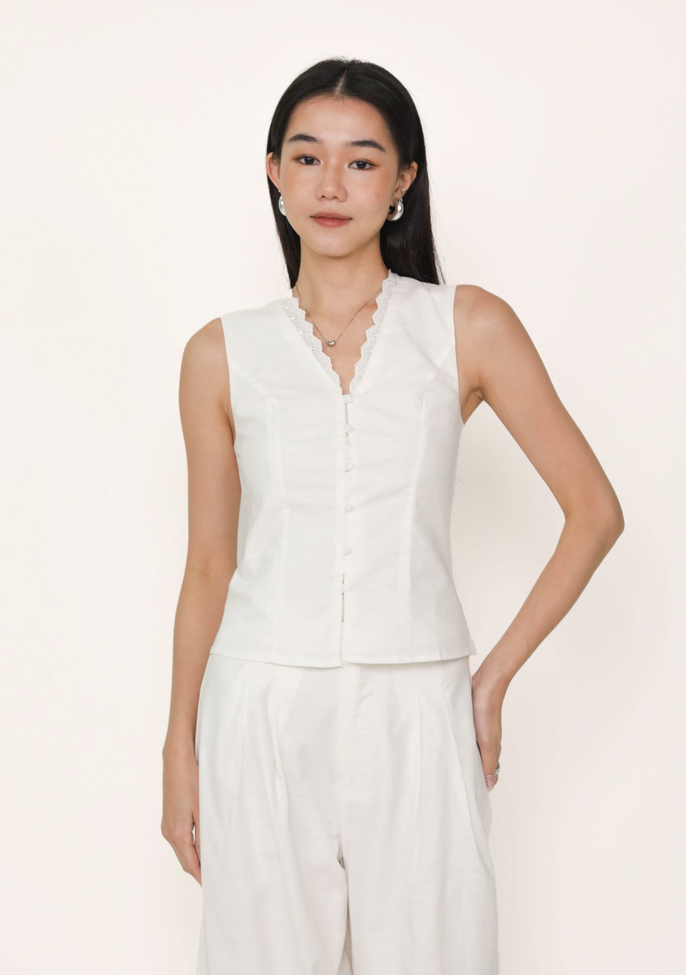 Diane Lace Trim Vest Top
