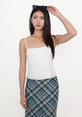 Fion Padded Bustier Top (Eyelet)