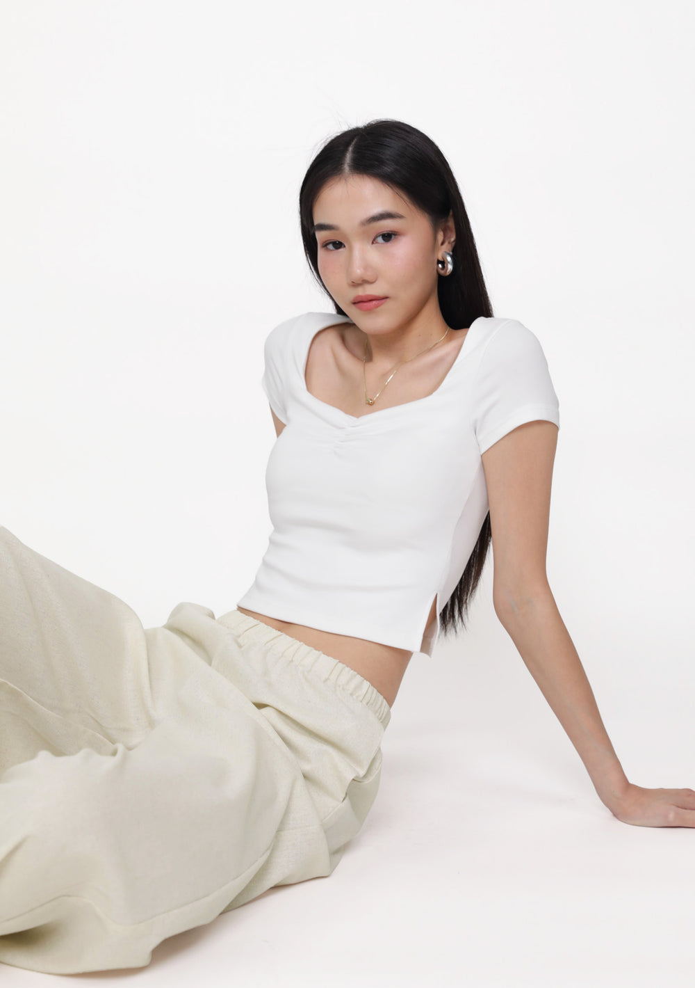 Joella Ruched Front Padded Top