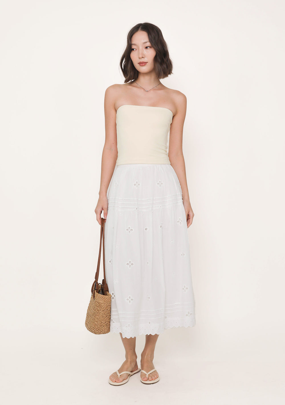 Maia Midi Skirt (Eyelet)