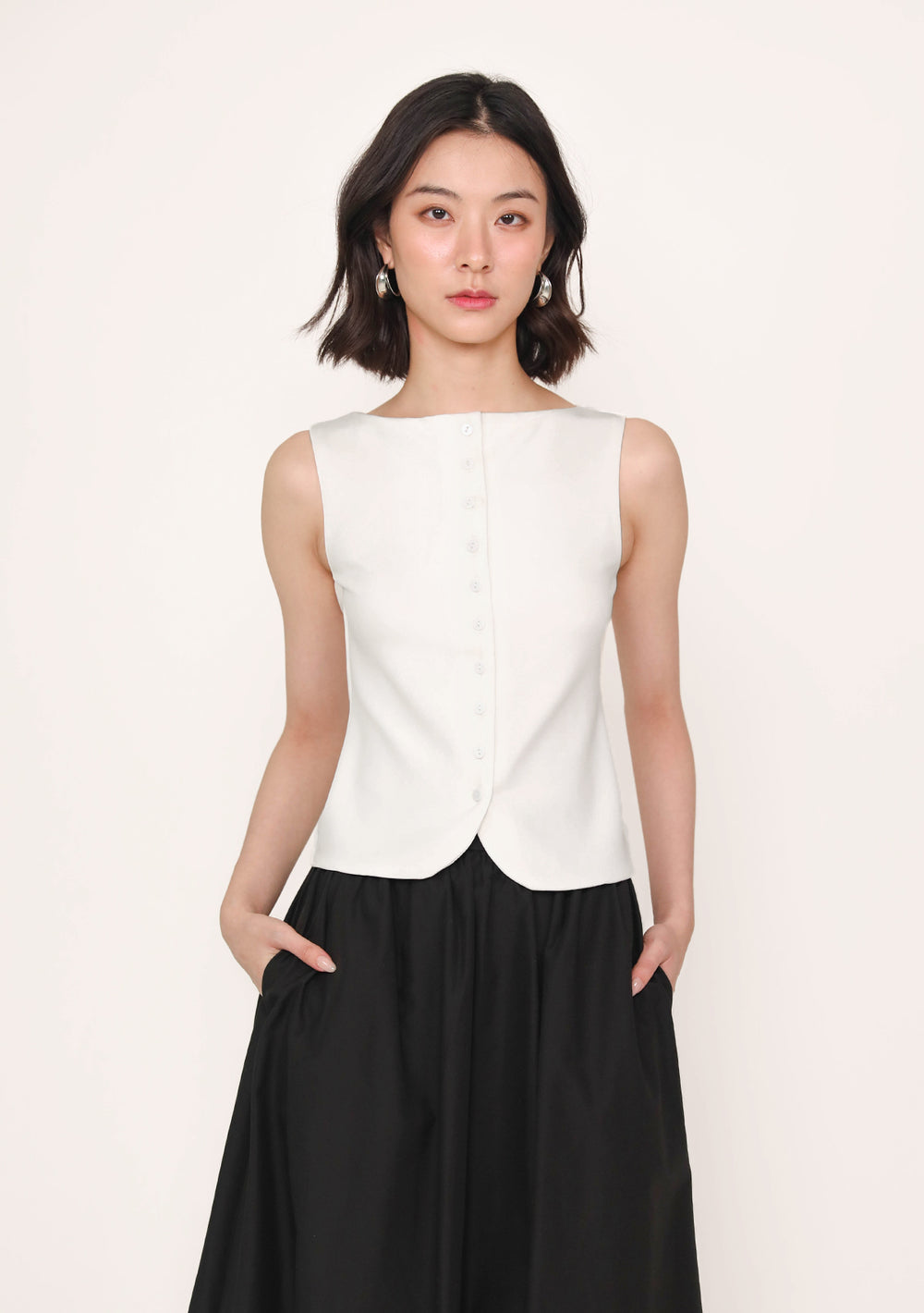 [ETA MID SEP] BACKORDER Romi Button Vest Top