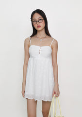Sophia Padded Babydoll Romper (Eyelet)