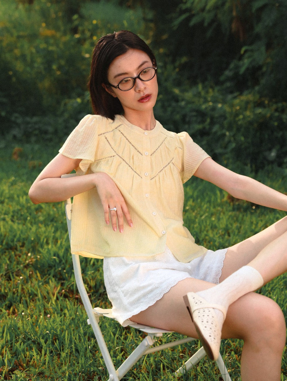 Anja Flutter Sleeve Blouse