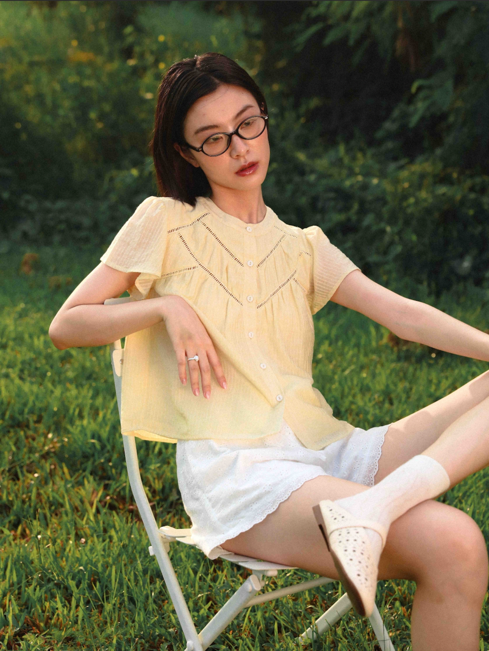 Anja Flutter Sleeve Blouse