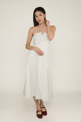 Aella Ruch Halter Maxi Dress