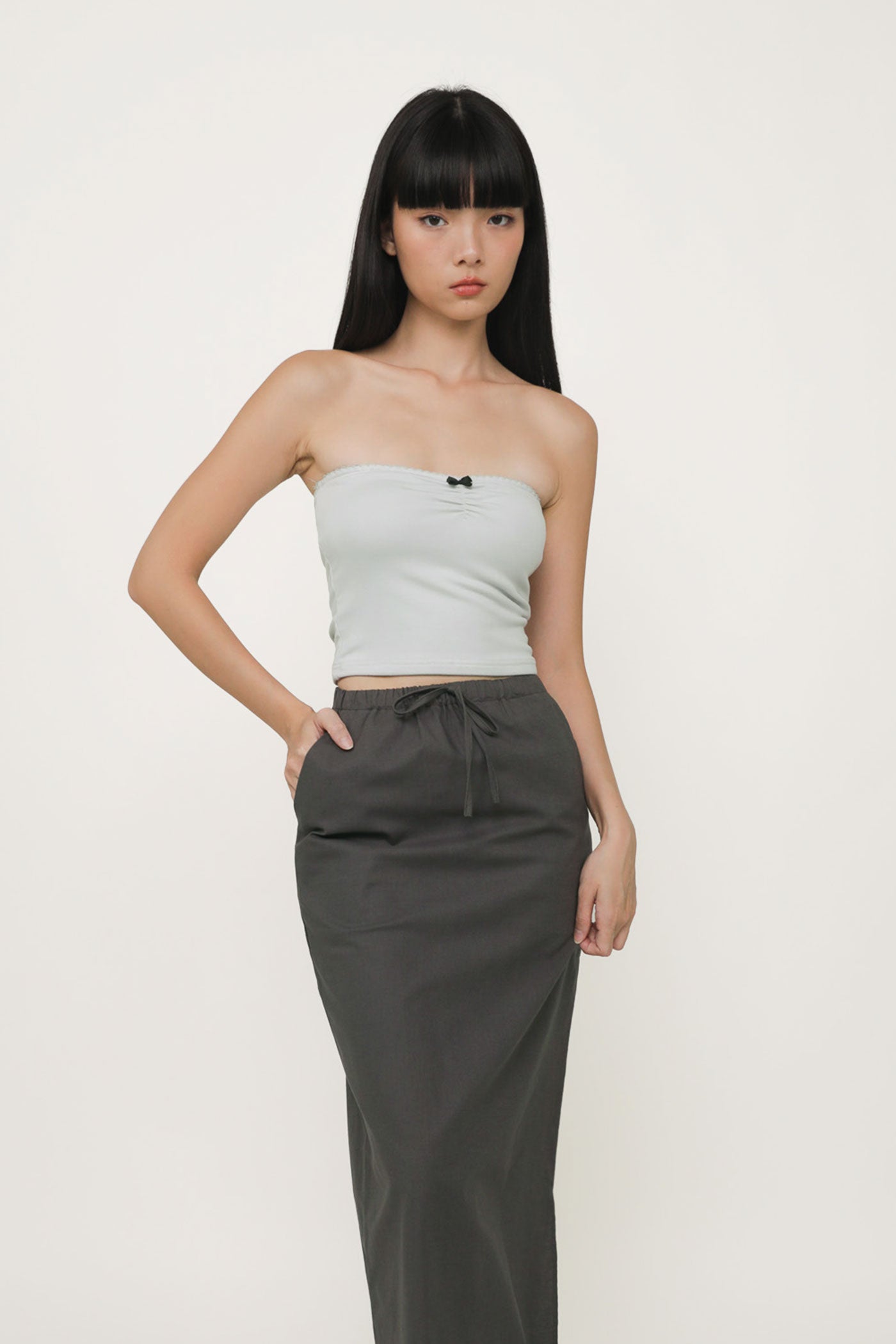 Jaden Linen Drawstring Maxi Skirt – The Tinsel Rack