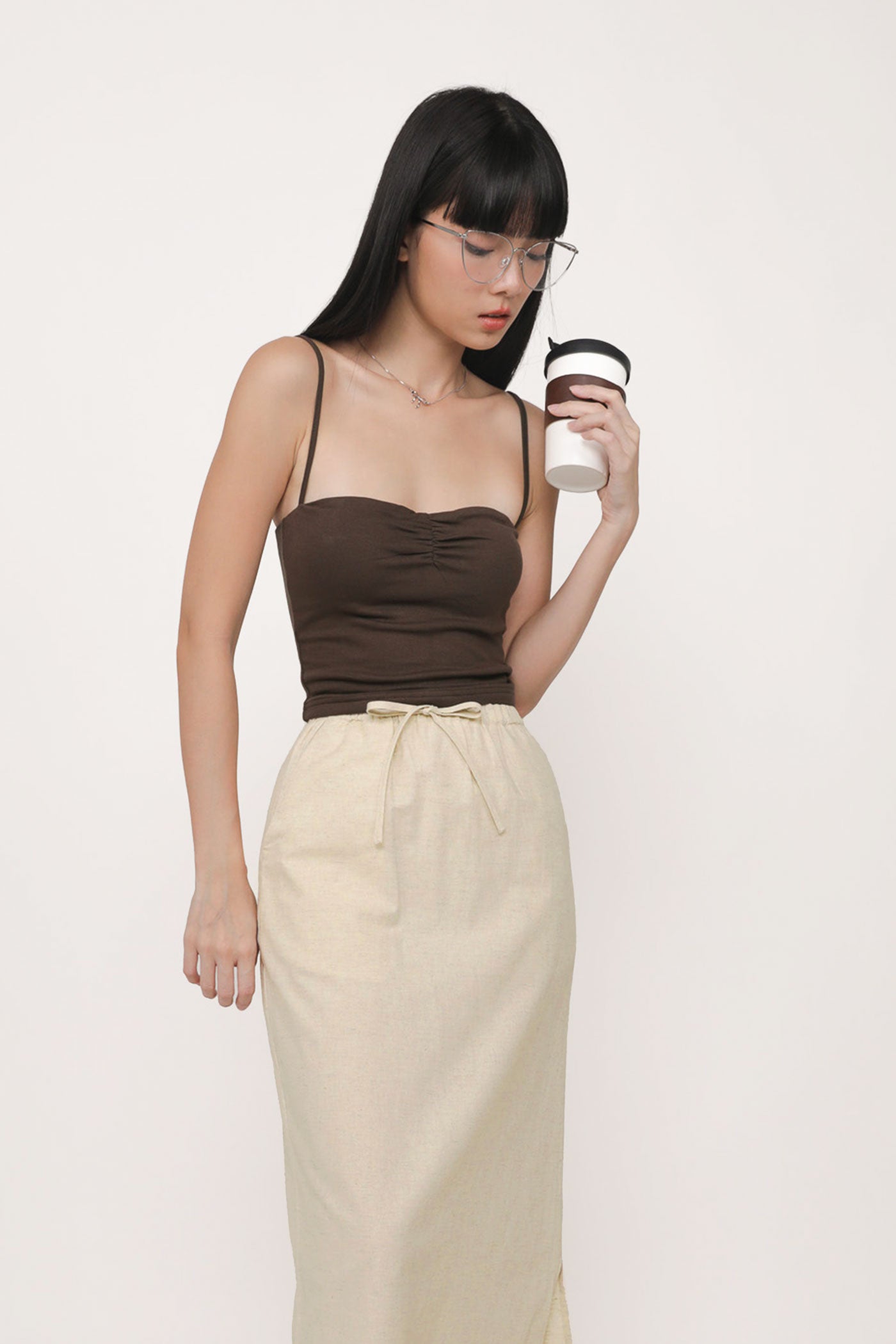 Jaden Linen Drawstring Maxi Skirt – The Tinsel Rack
