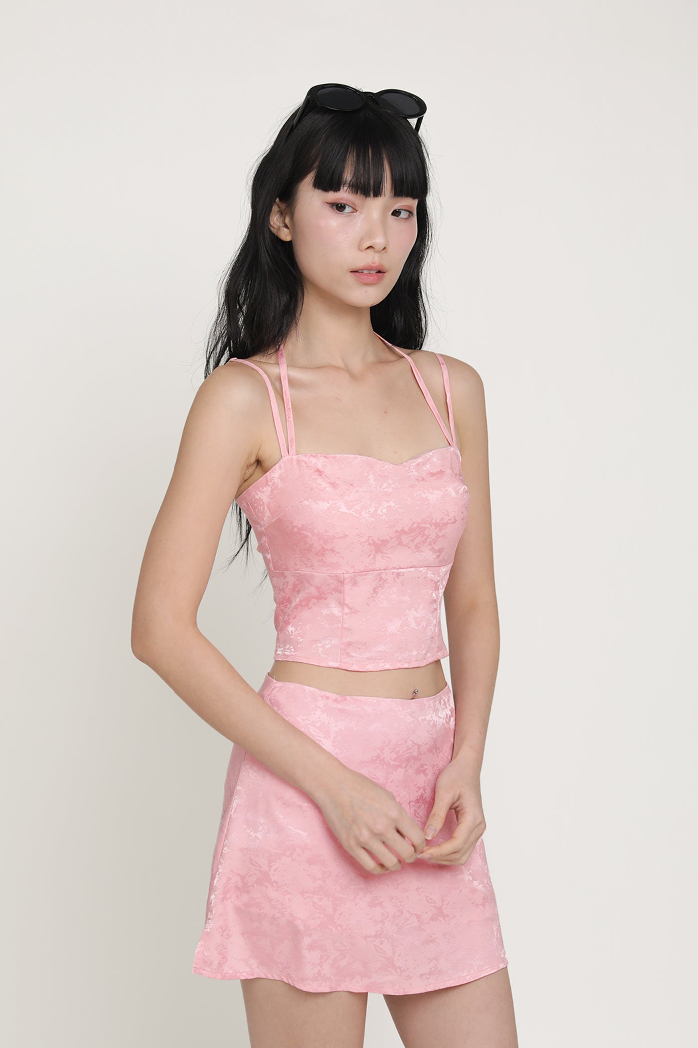 alyssa-pink-jacquard-halter-
