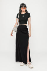 Regular Amina Ruched Side Maxi Skirt