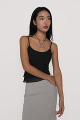 Aubrey Mesh Ruffles Top