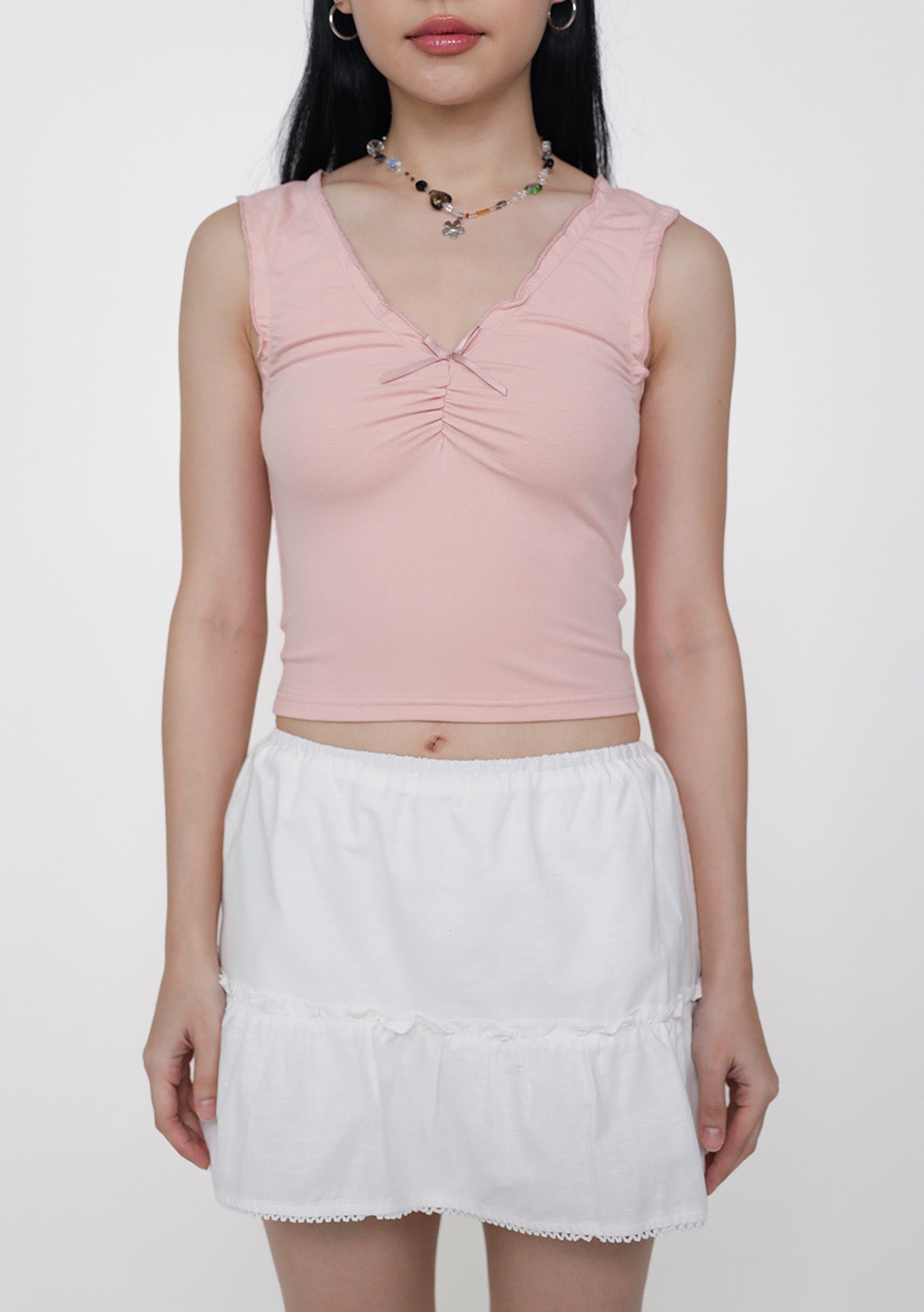 トップス Avrill ribbon tops Taffy Ribbon Top - White | hervelvetvase (hvv.)