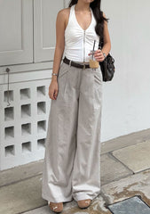 Opaline Wide Leg Pants (Plaid)