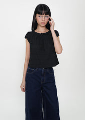 Betty Ruffles Ribbon Top (Embroidery)