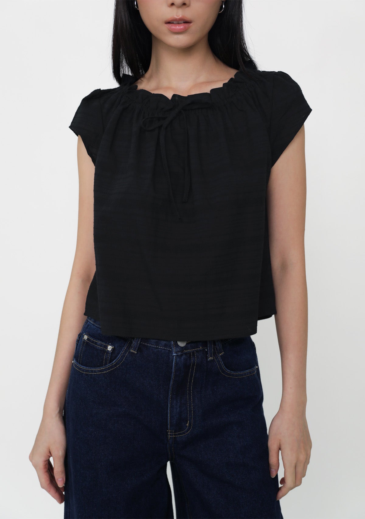 Betty Ruffles Ribbon Top (Embroidery) – The Tinsel Rack