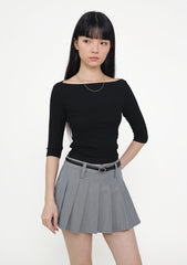 Florence Boat Neck Sleeve Padded Top