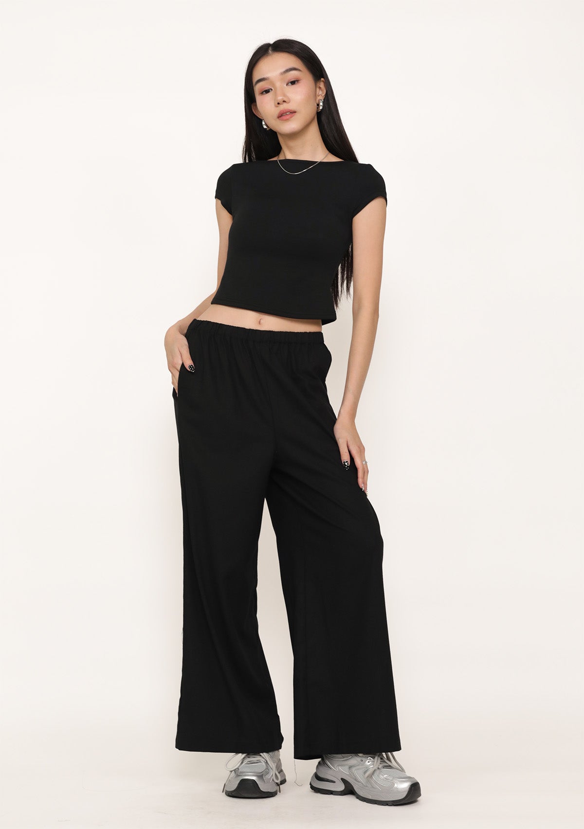 andwang Kirakira jewel pants black Mサイズ Kairi Linen Pants – The Tinsel Rack