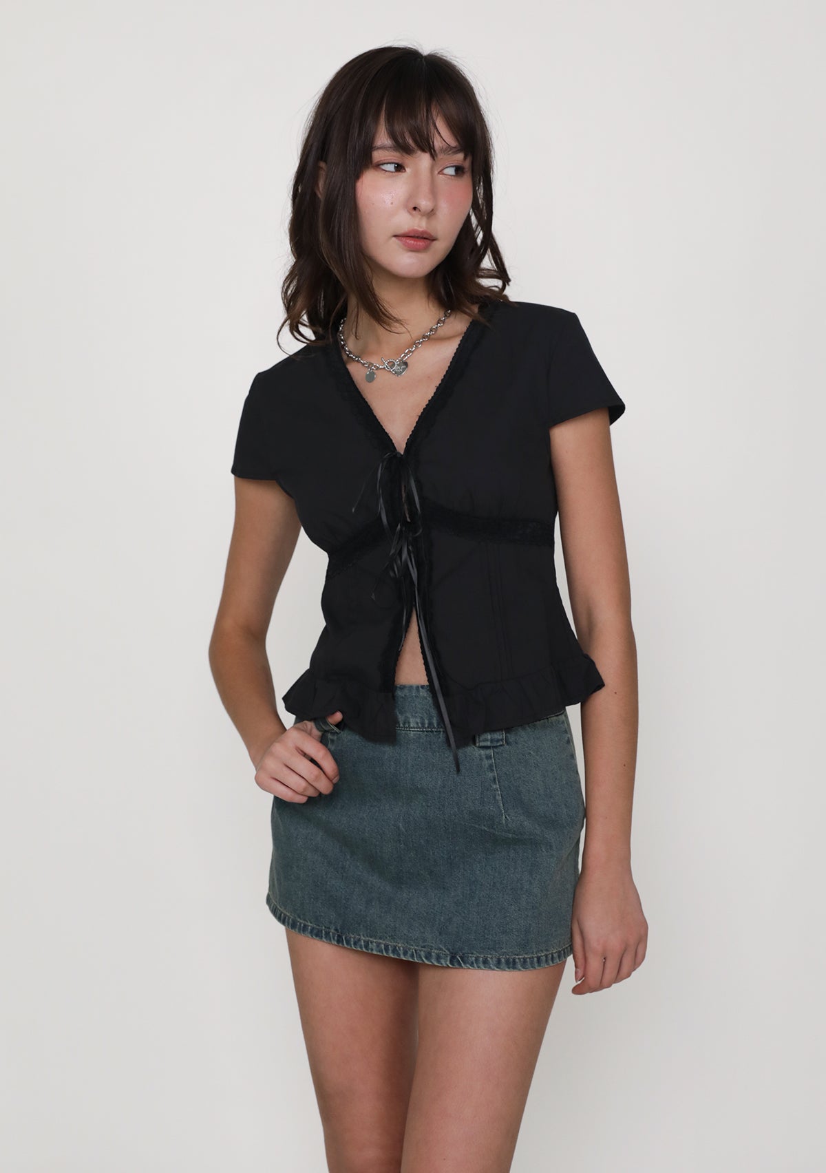 Manila Lace Trim Ribbon Blouse – The Tinsel Rack