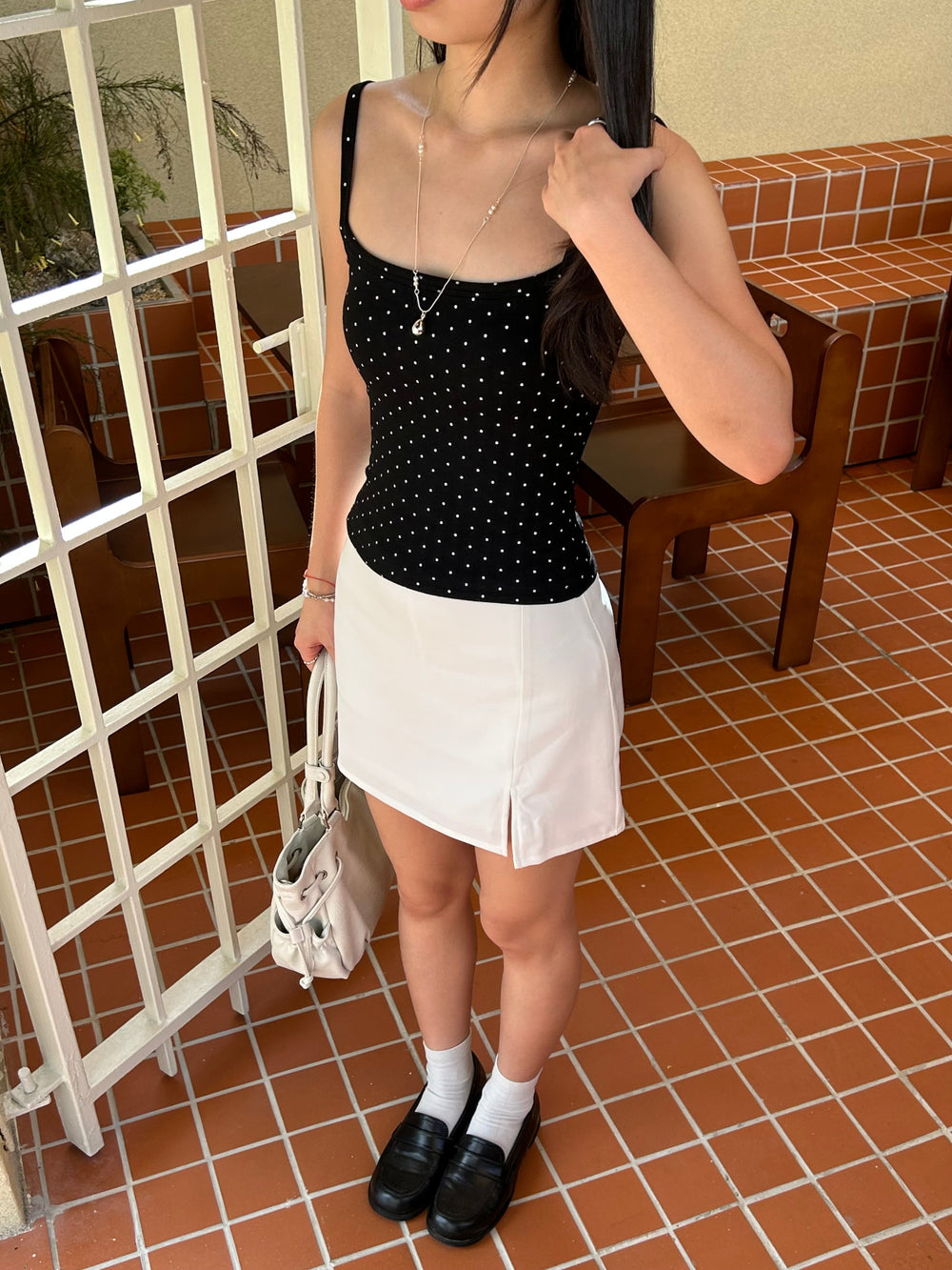Nala Basic Padded Top (Polka Dots)