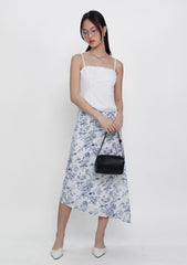 Ariana Asymmetrical Hem Midi Skirt (Toile)