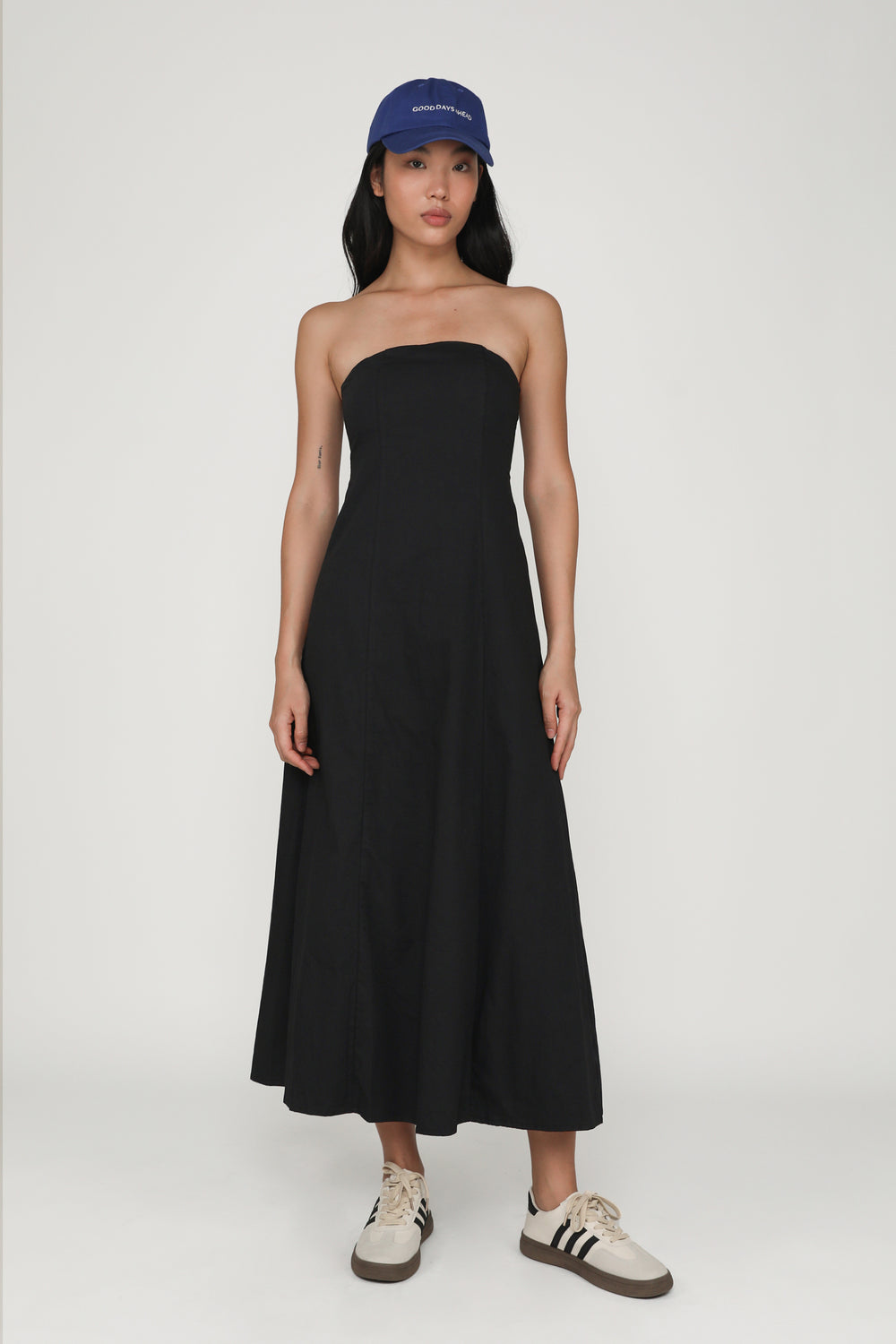 Brenda Linen Tube Padded Maxi Dress