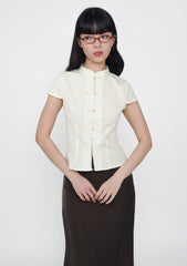 Nari Knot Button Qipao Top