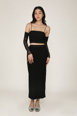 Cadilyn Mesh Sleeve Top