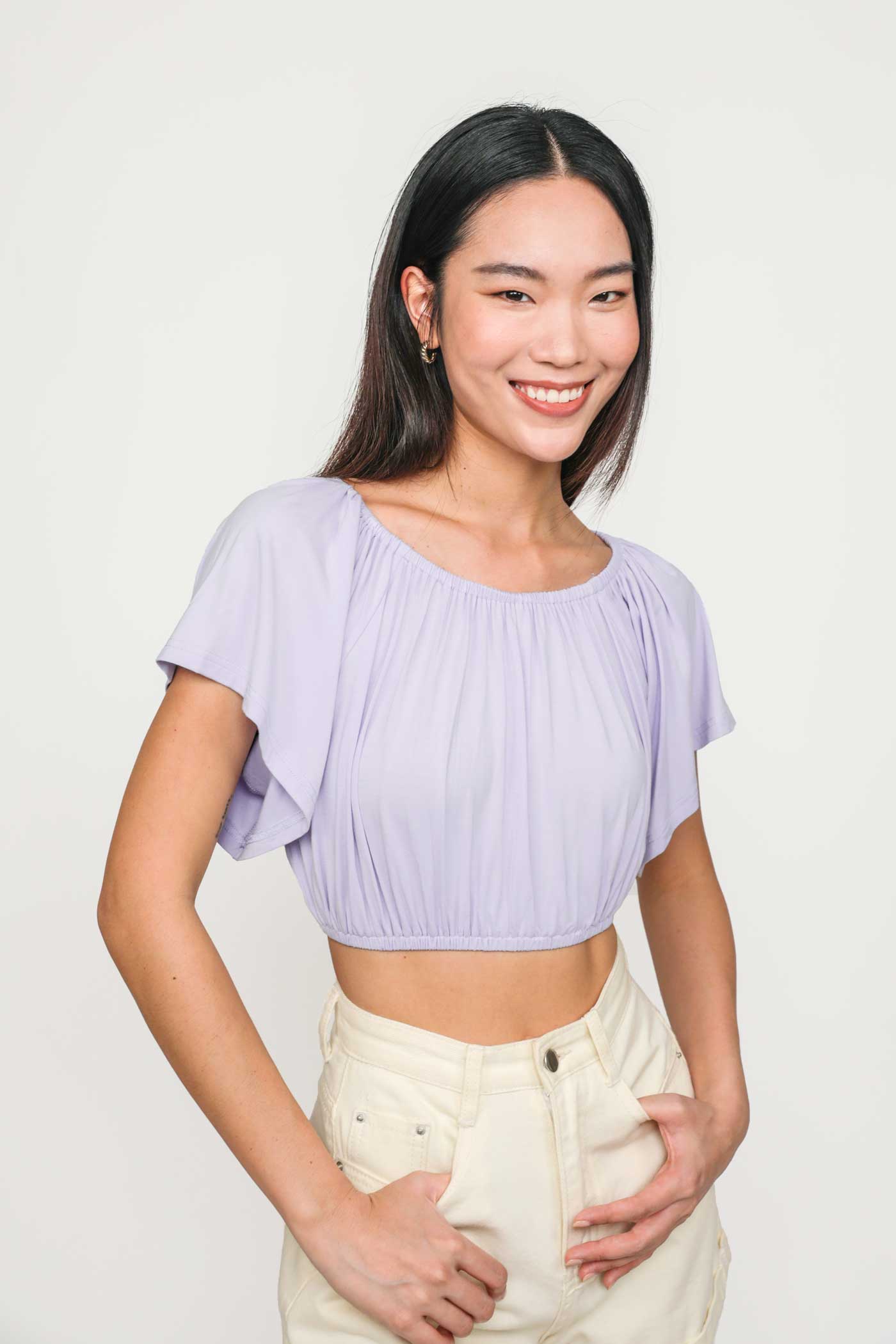Carys Off Shoulder Jersey Top – The Tinsel Rack