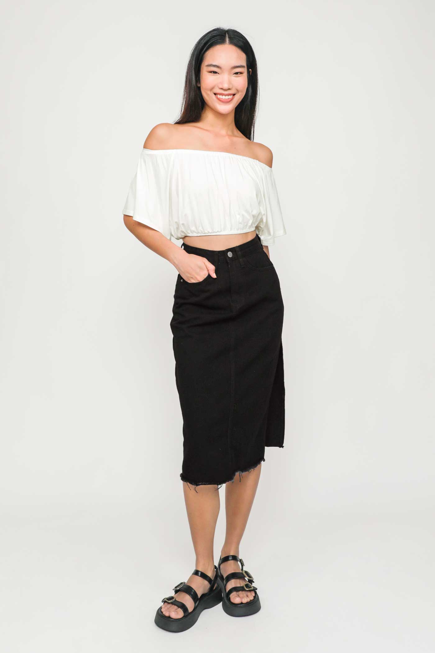 Carys Off Shoulder Jersey Top – The Tinsel Rack