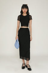 Clarice Mesh Midi Skirt