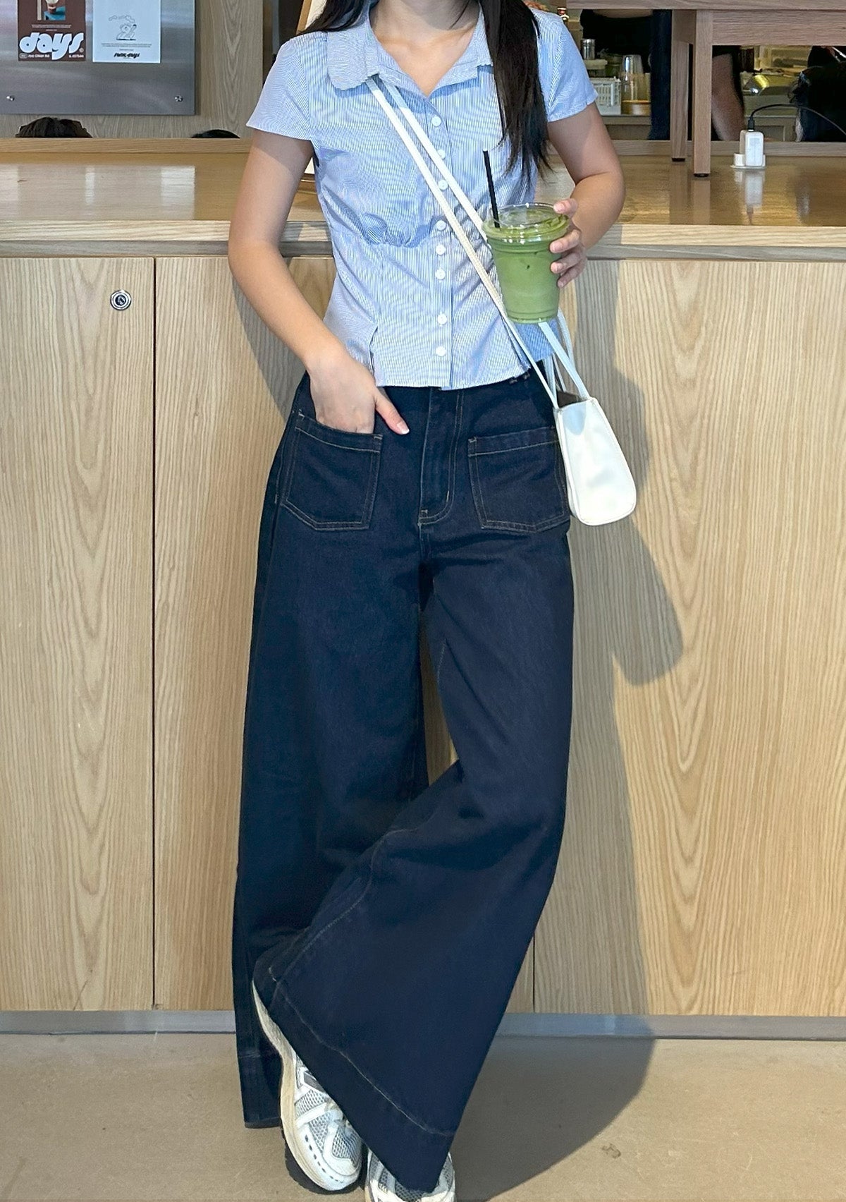 Clark Front Pocket Wide Leg Denim Jeans – The Tinsel Rack