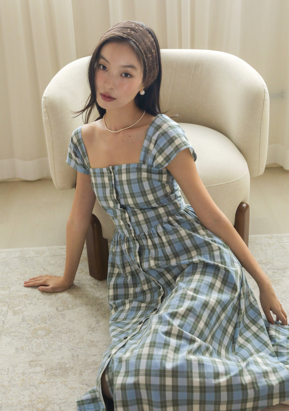 Nadine Button Midi Dress
