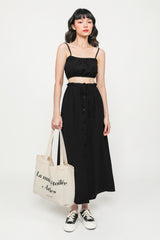 Cody Drawstring Midi Skirt