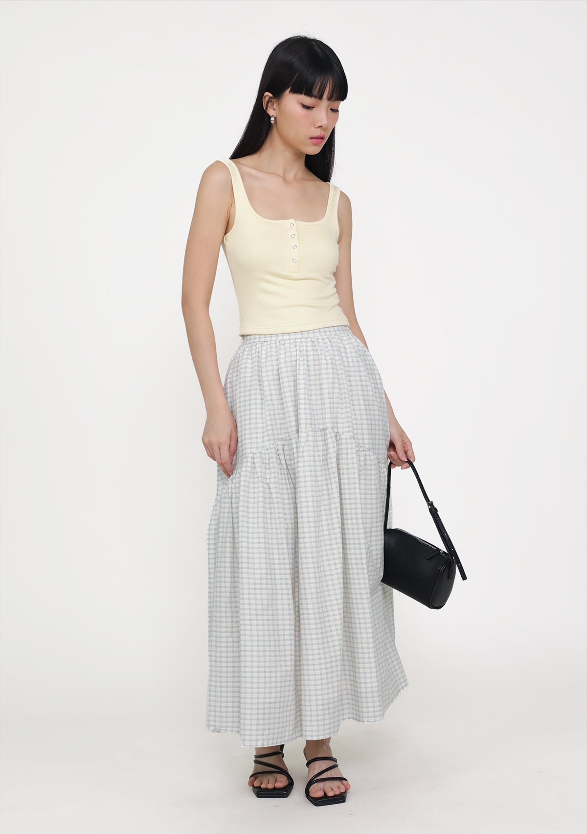 Isabella Tiered Maxi Skirt (Plaid) – The Tinsel Rack