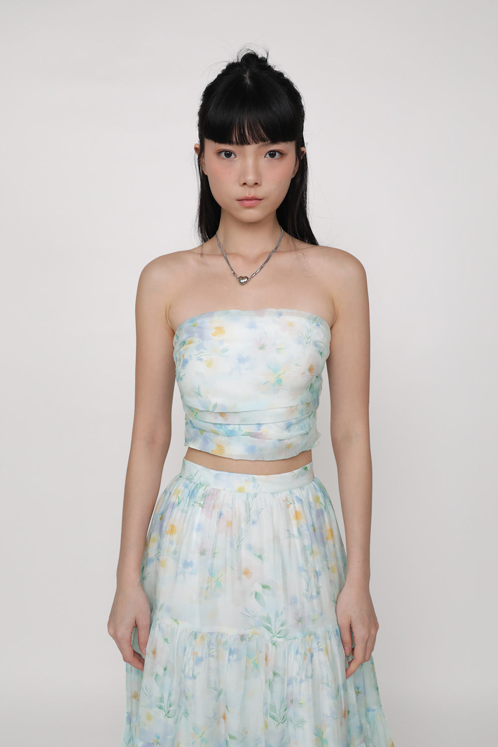 Darleen Ruched Tube Padded Top